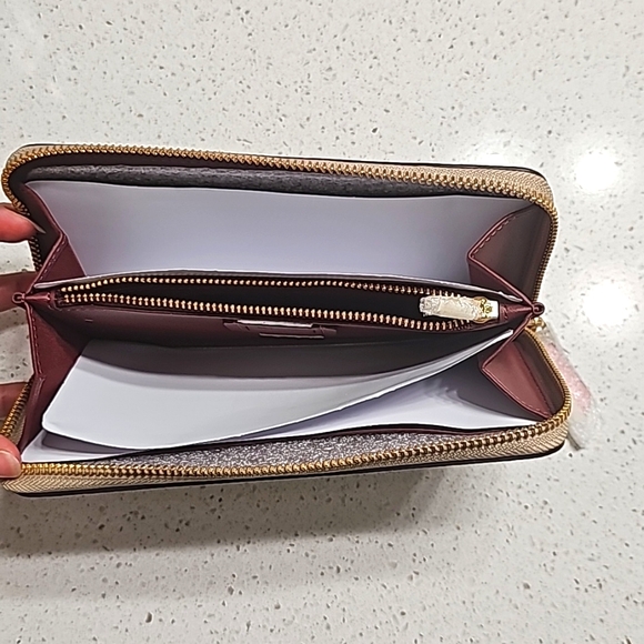 Disney X Coach Accordion Zip Wallet In Signature Canvas With Patches NEW. - Picture 2 of 6